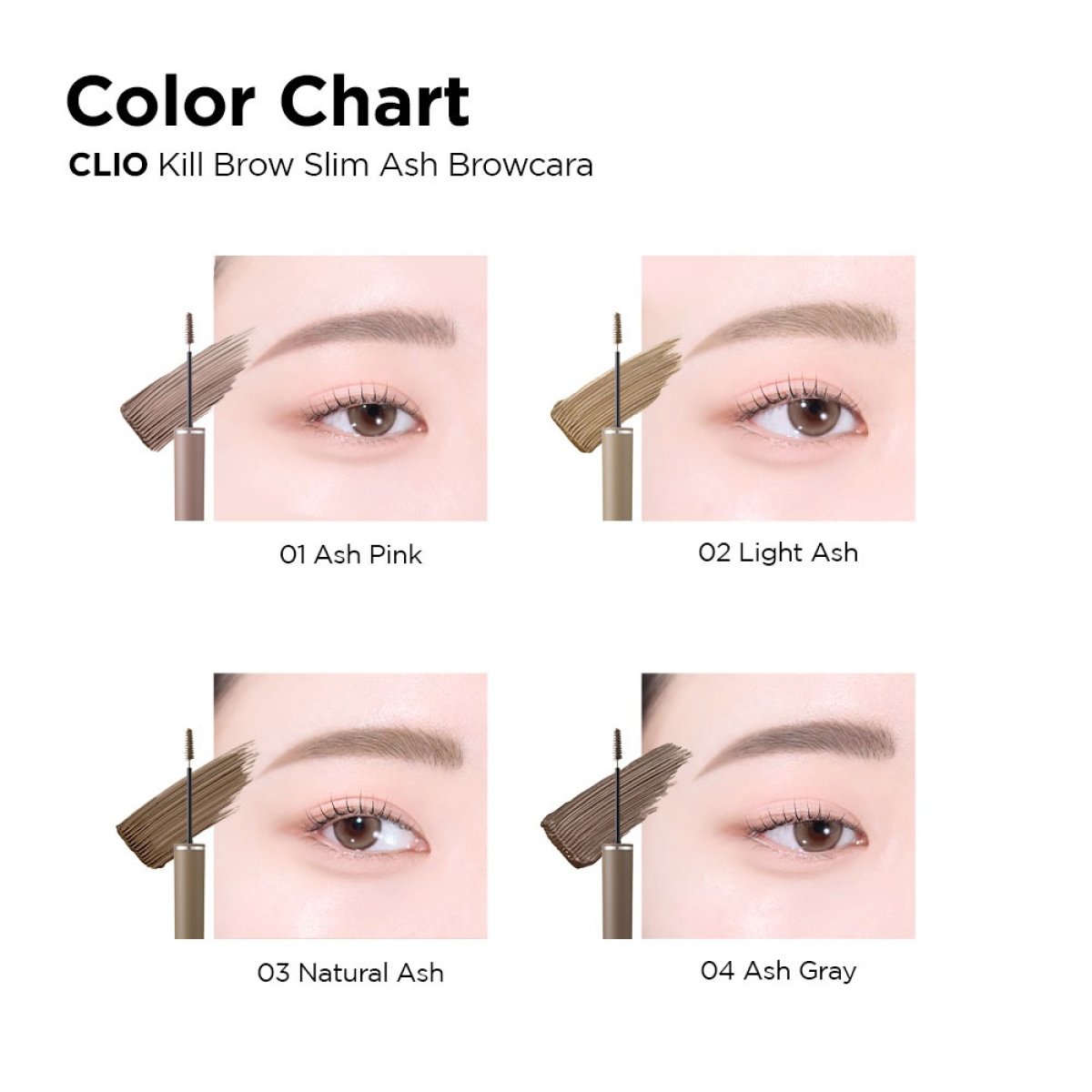 Mascara Long May Clio Kill Brow Slim Ash Browcara 3g 6